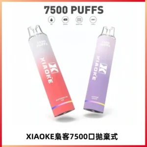 XIAOKE梟客7500Puffs跑馬燈拋棄式電子煙 可發光一次性